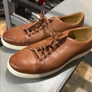 Cole Haan Brown Leather Sneakers with Minimalist Design